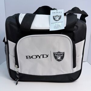 Las Vegas Raiders 18 can Cooler Bag / Soulder Strap or Handle Black & White New